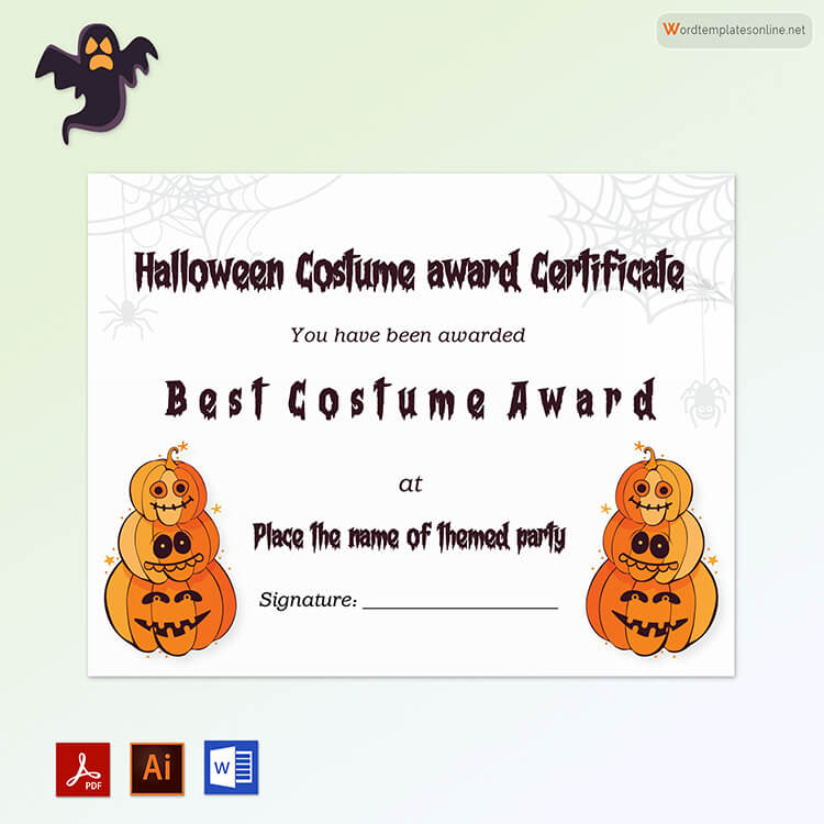 Best Downloadable Halloween Award Certificate Template 08 in Word and Adobe Format