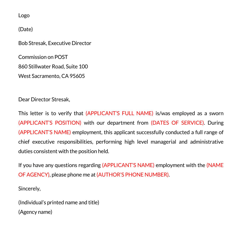 Simplified proof of employment letter template 09