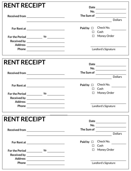 Free Receipt Templates (Rent, Sales, Cash, Donation, etc.)