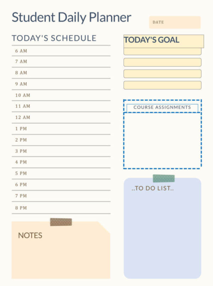 25 Free Printable Daily Planner Templates | Word - PDF