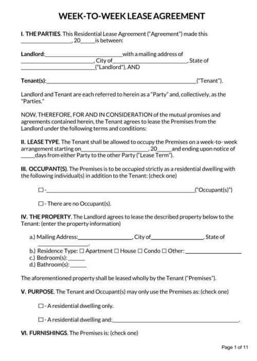 PDF Rental Agreement Template for Commercial Use