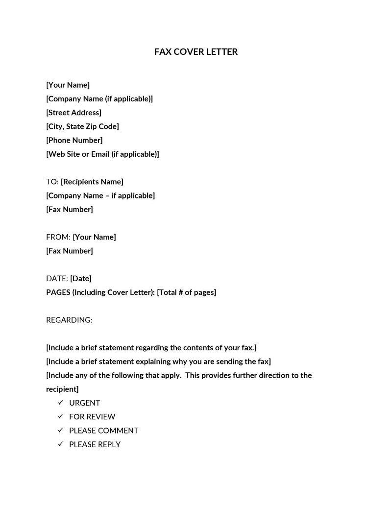 Free Fax Cover Letter Templates | How to Write [with Examples]