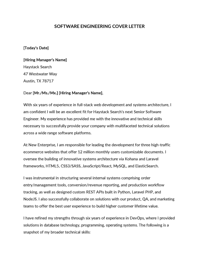 Editable software engineer cover letter template 03