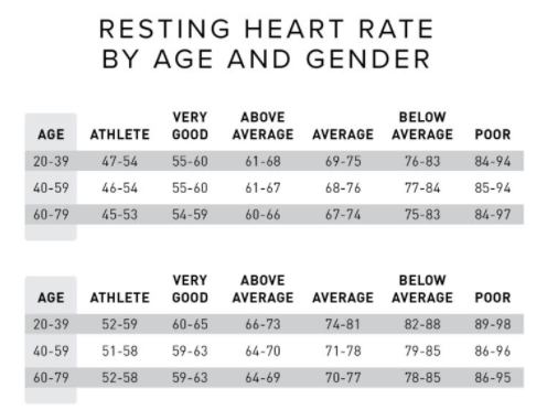 Free Resting Heart Rate Chart Template
