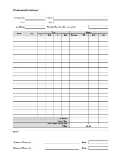  free printable daily log sheets