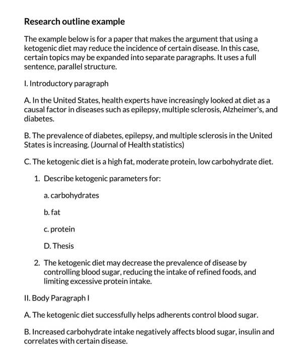 Free Printable Research Paper Outline Example 02 as Word File