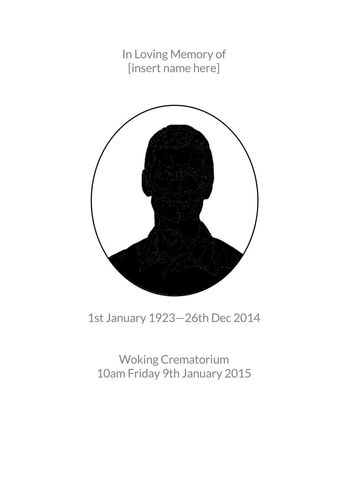 Free Funeral Program Template 01 for Word