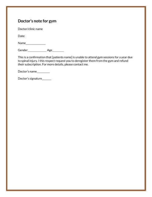 40 free doctors note excuse templates for work school