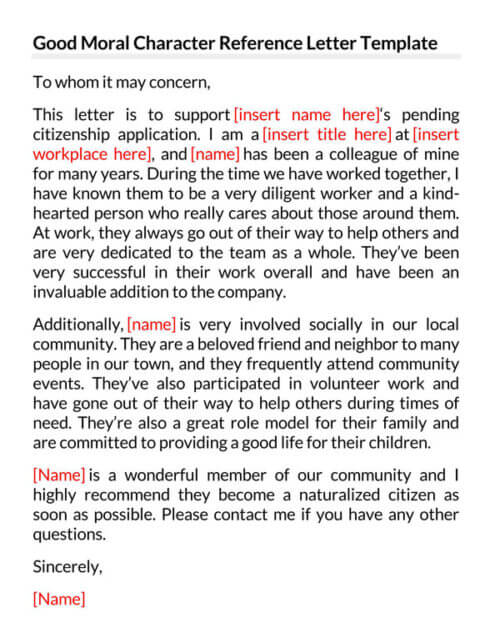 Good Moral Character Letter For Immigration 30 Best Samples Good Moral Character Letter For Immigration 30 Best Samples