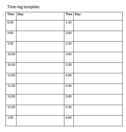 free printable time sheets weekly