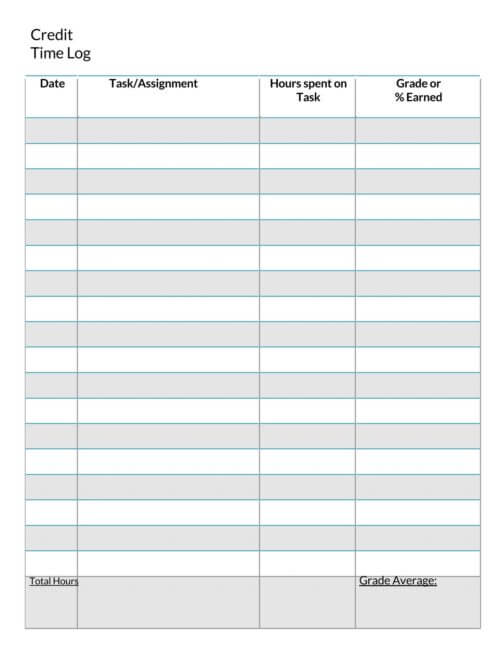 40 Free Time Log Templates (Hourly, Daily) Word, Excel