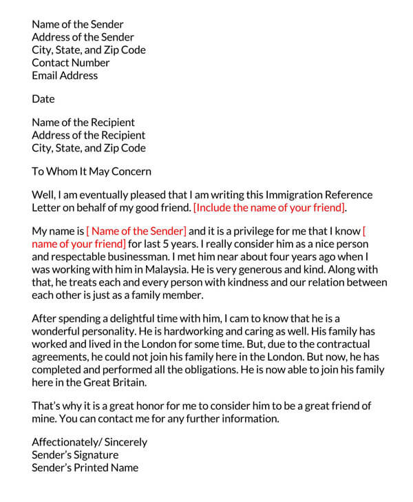 Free editable moral character letter for immigration