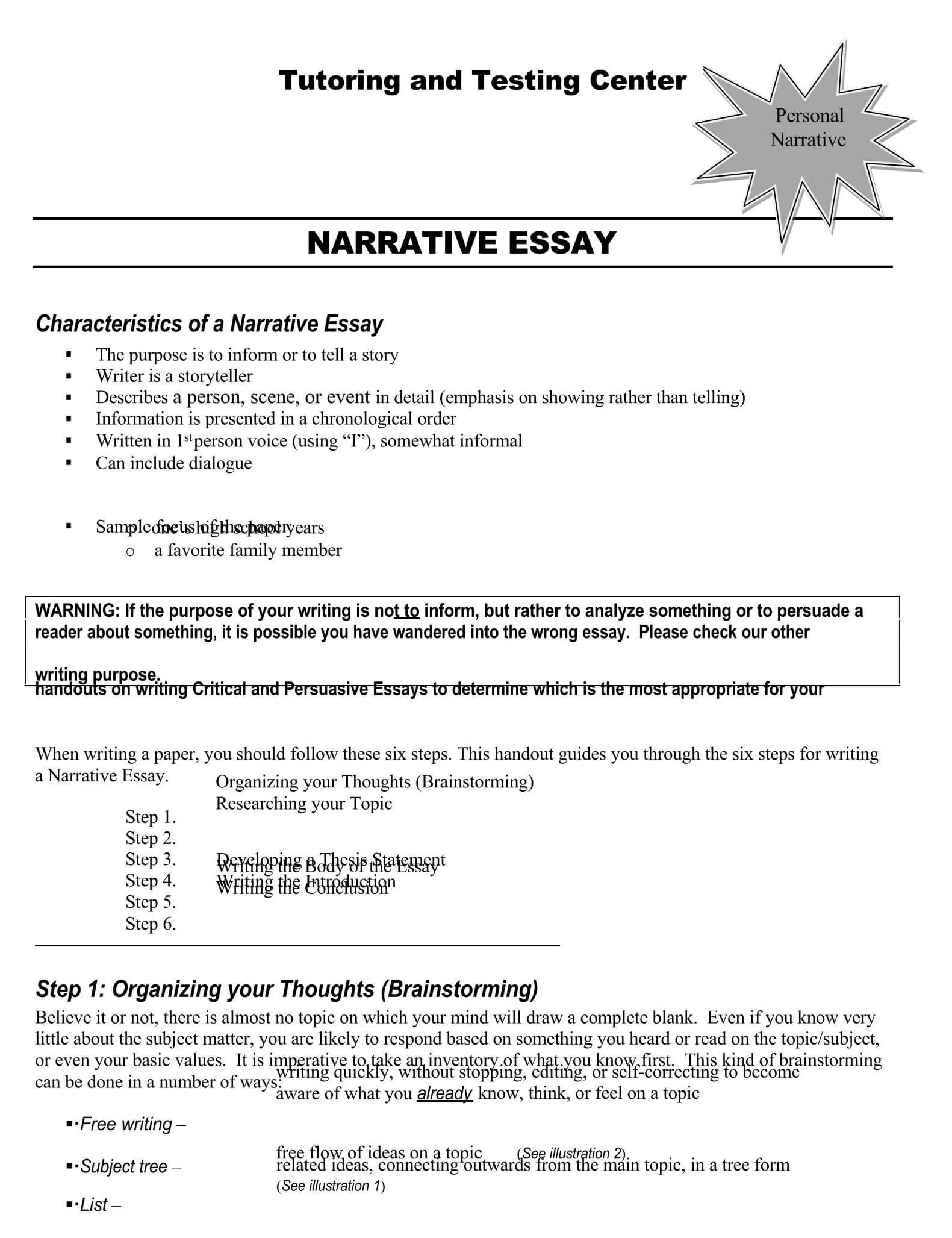 Free Narrative Essay Template Example 09