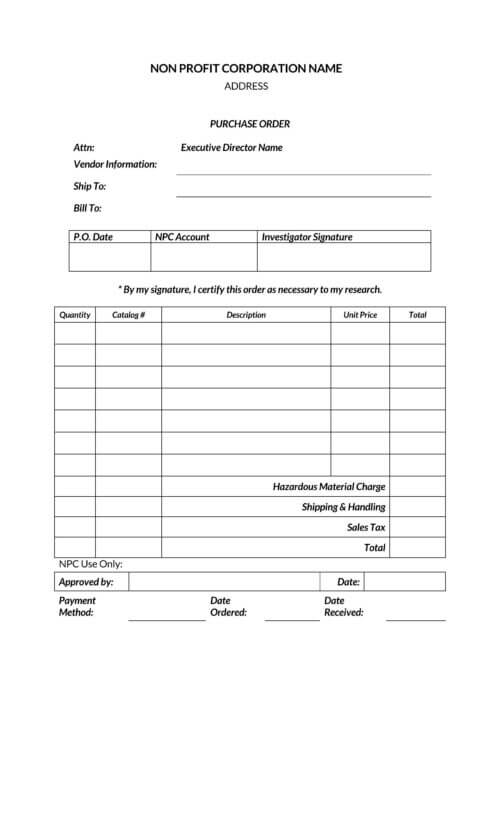 blank purchase order free download