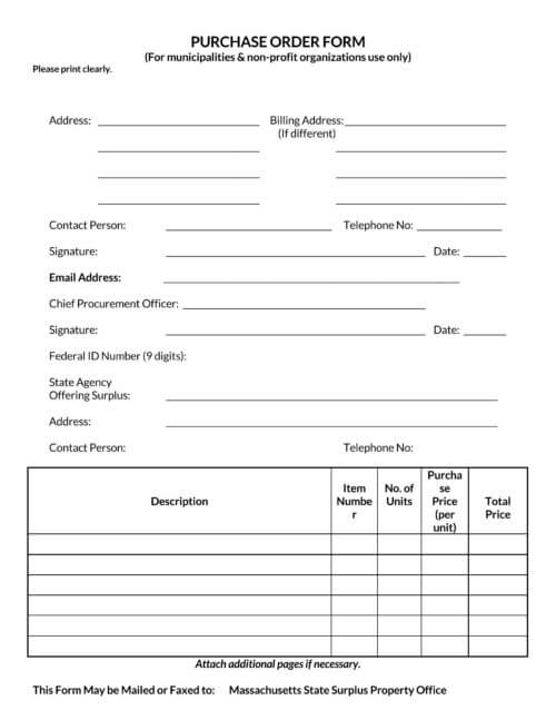 microsoft word purchase order form