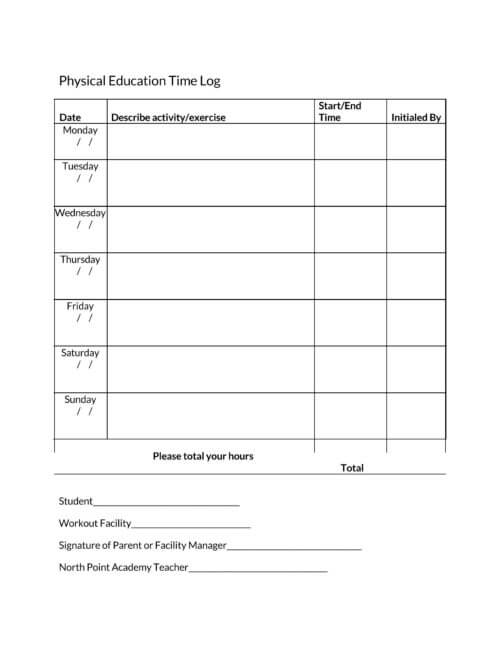 free printable daily log sheets