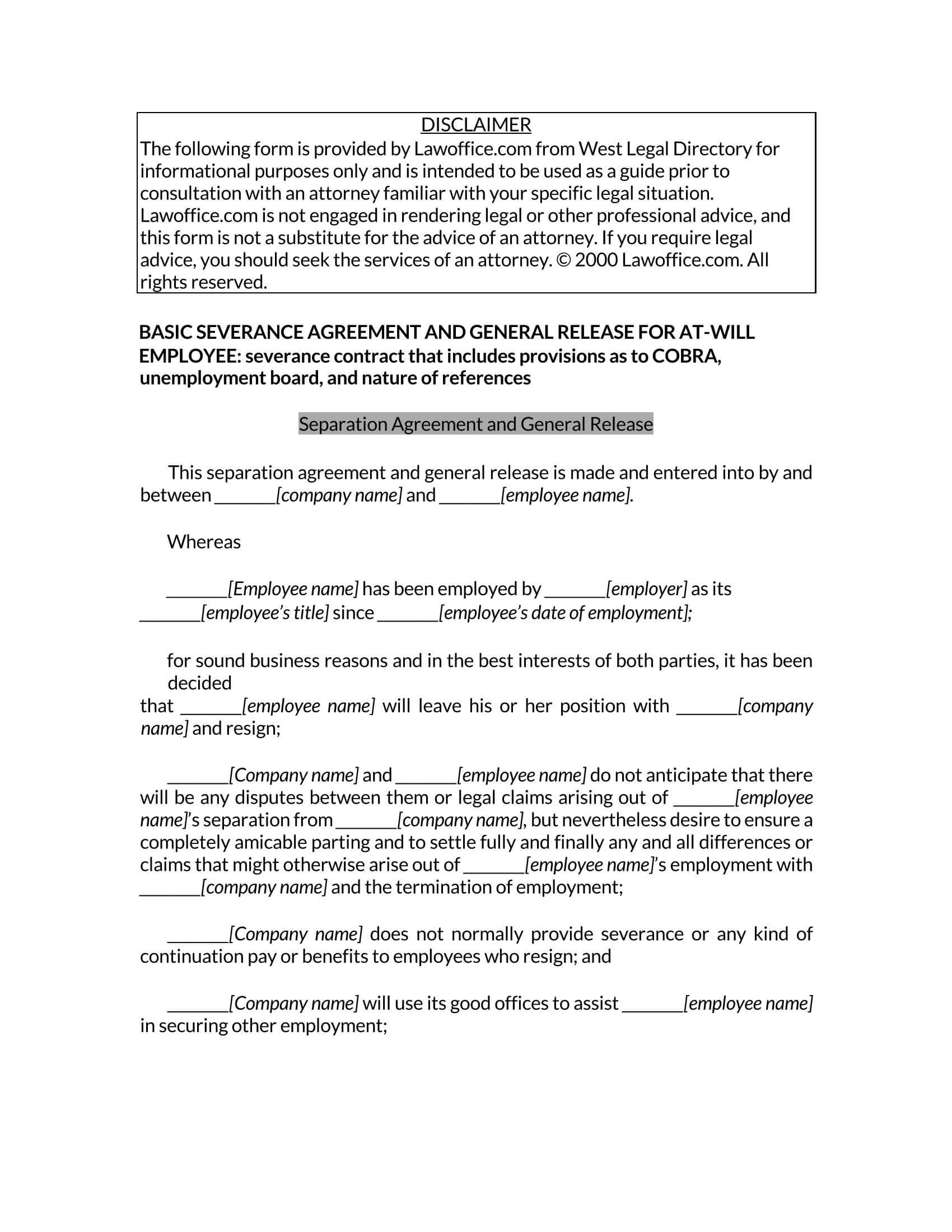 Editable separation agreement template 21