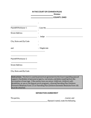 38+ Free Separation Agreement Templates (Word - PDF)