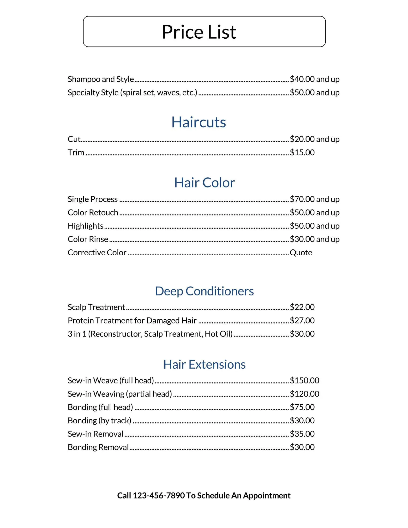 45 Free Printable Price List Templates (Word, Excel, PDF)