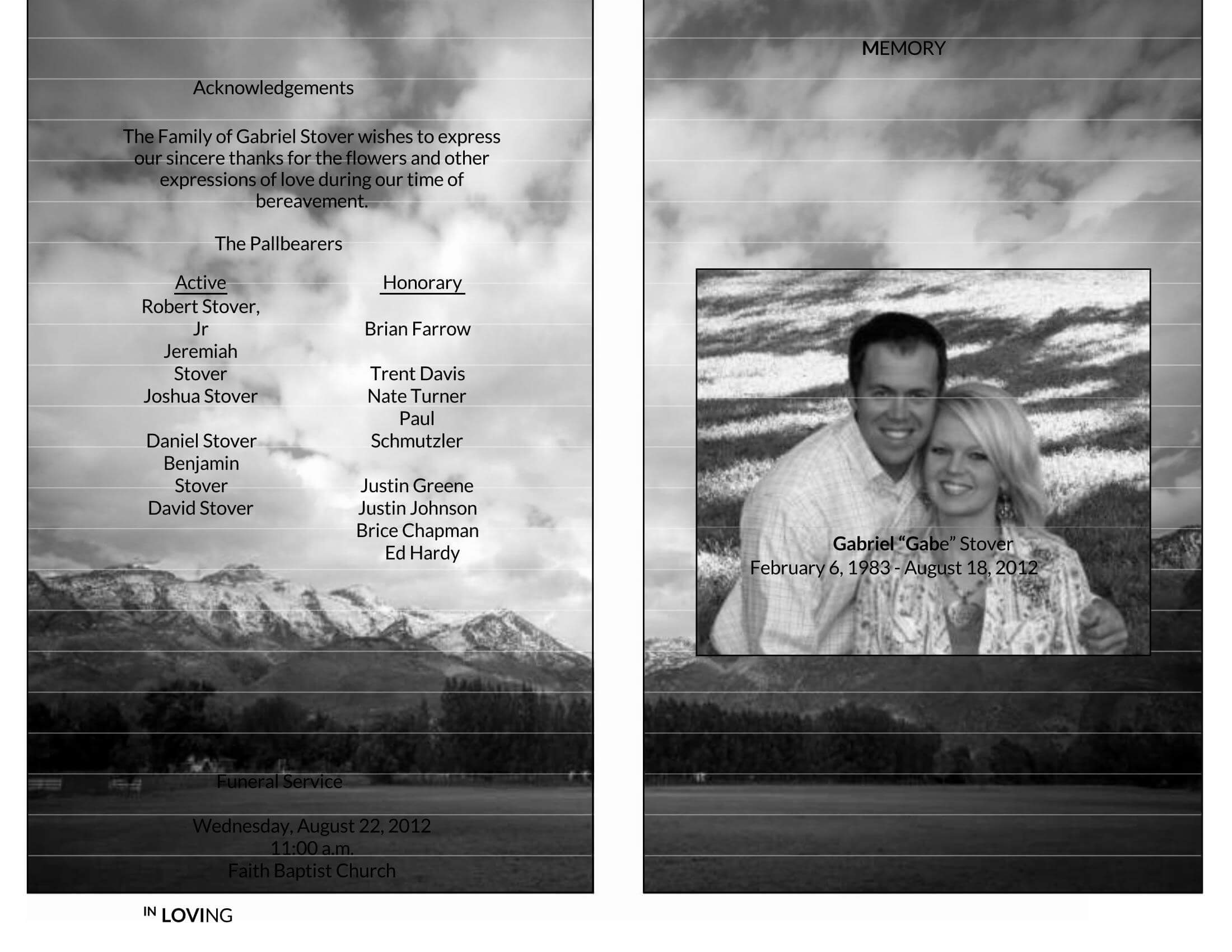 free and editable funeral programs