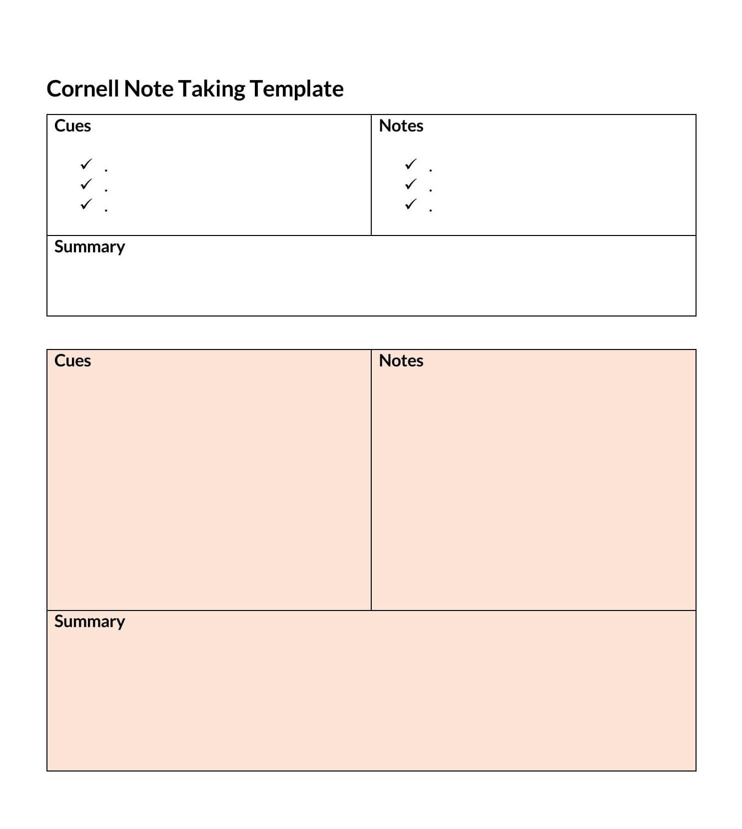 Customizable Cornell Note Example PDF