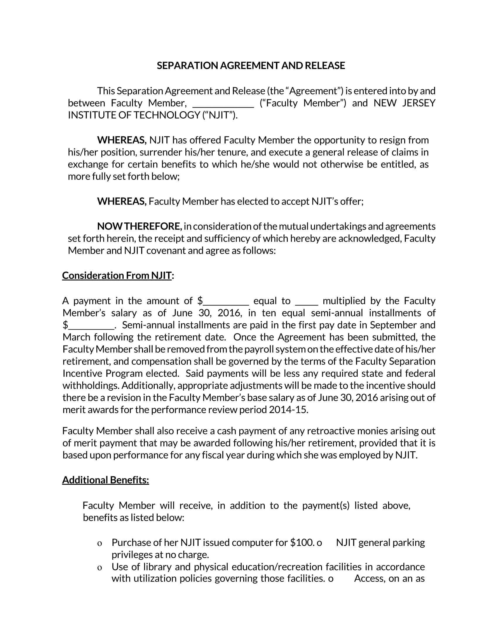 Printable separation agreement template 32