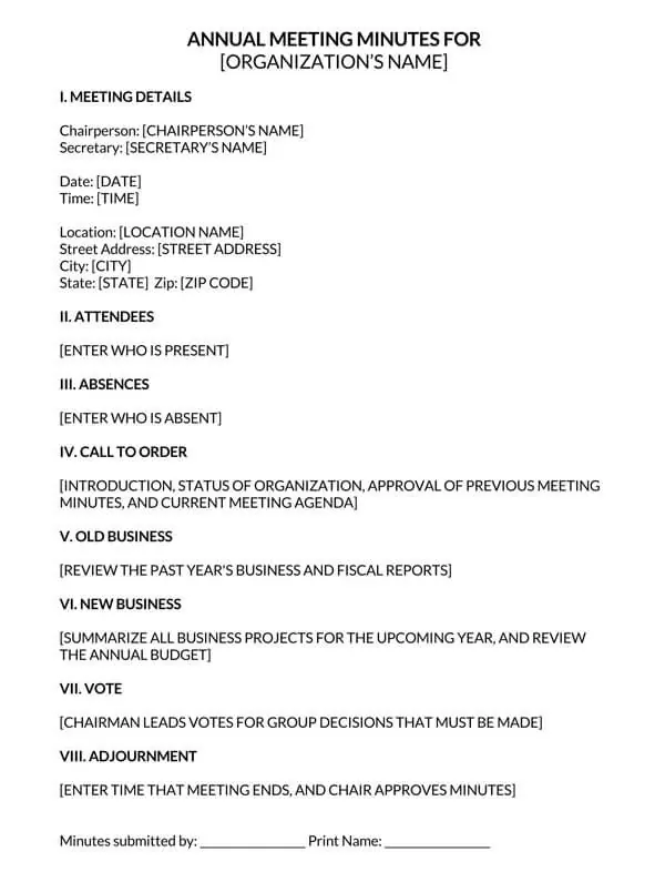36 Professional Meeting Minutes Templates Pdf Word