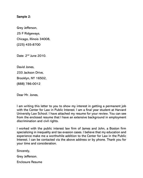 Editable Attorney Cover Letter Template 02- Word Format