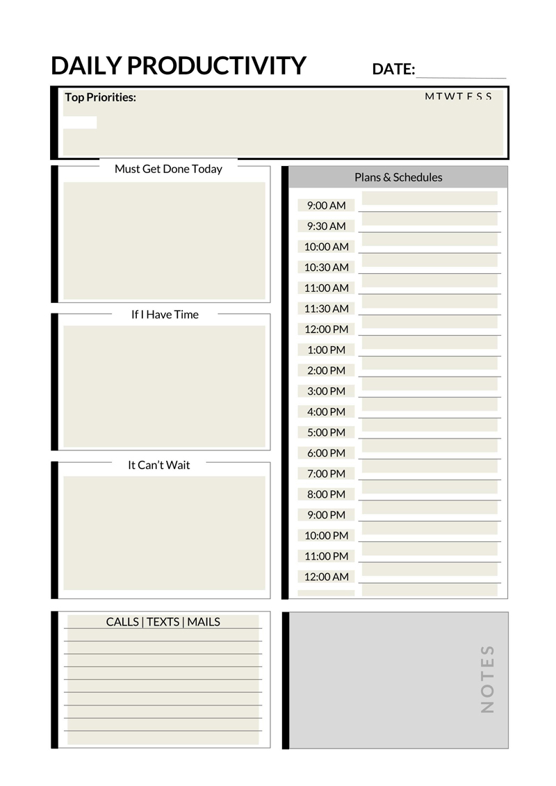 Editable daily planner template PDF 22