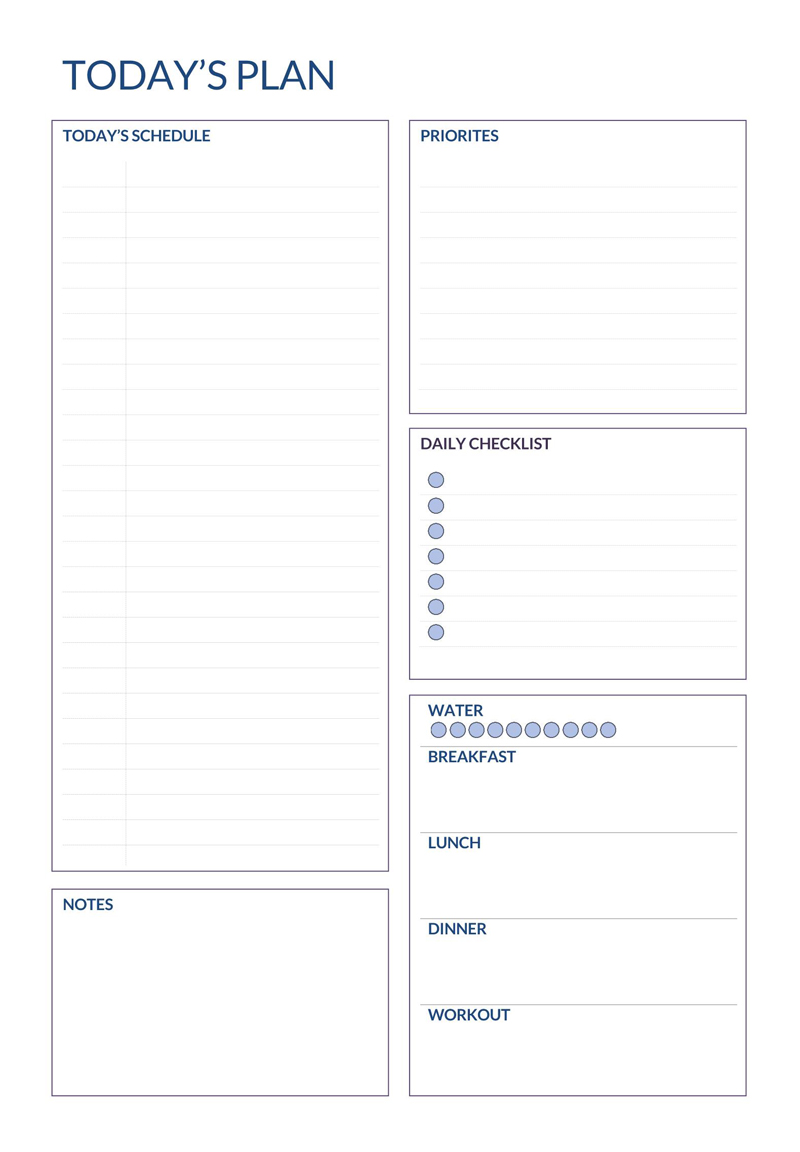 User-friendly daily planner template word 27