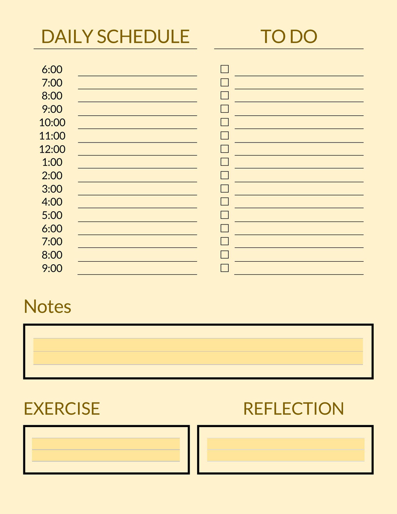 Convenient daily planner template excel 28