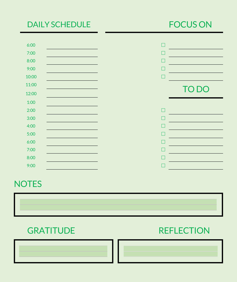Efficient daily planner template PDF 29