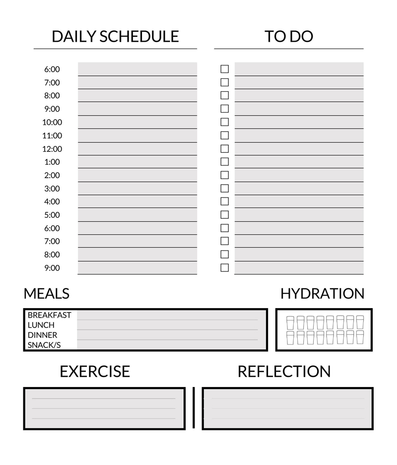 Time-saving daily planner template excel 34