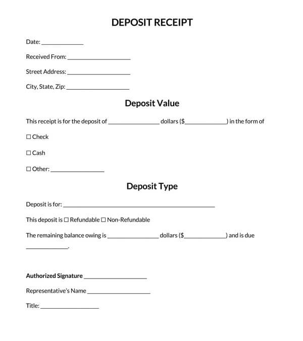 Deposit-Receipt-Template