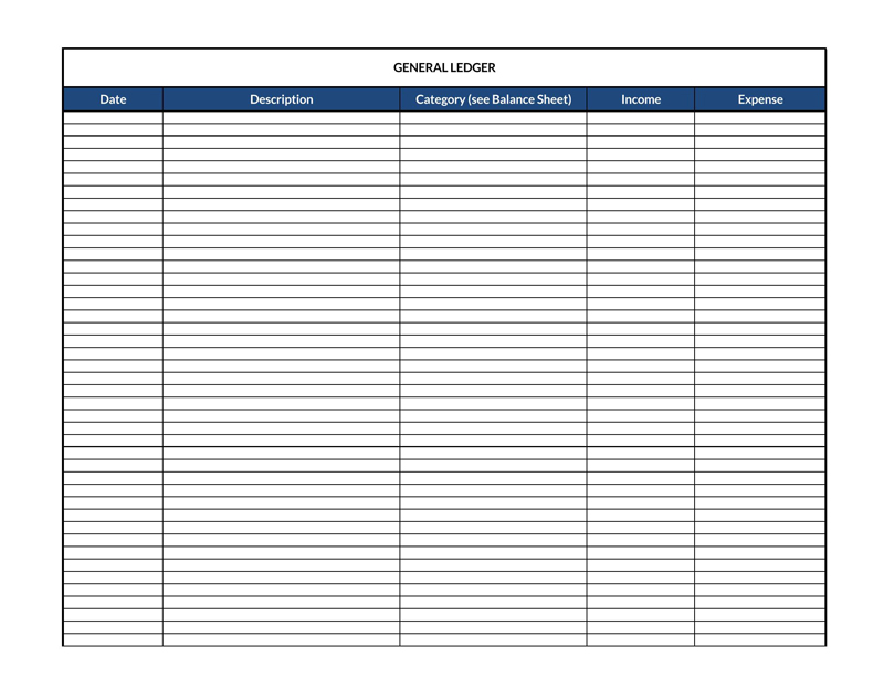 Modern general ledger template in Excel format 23