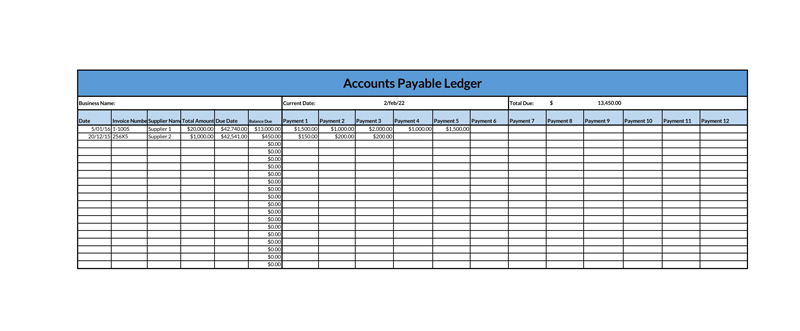 Customizable general ledger template in Excel format 24