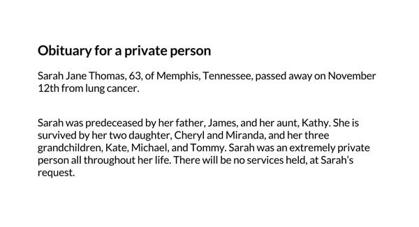 funeral obituary template word