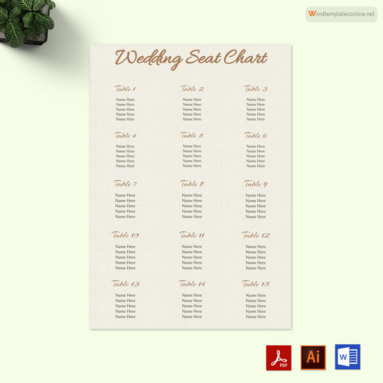 Free Wedding Seating Chart Template - Download now!