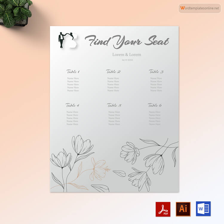 Free Wedding Seating Chart Template