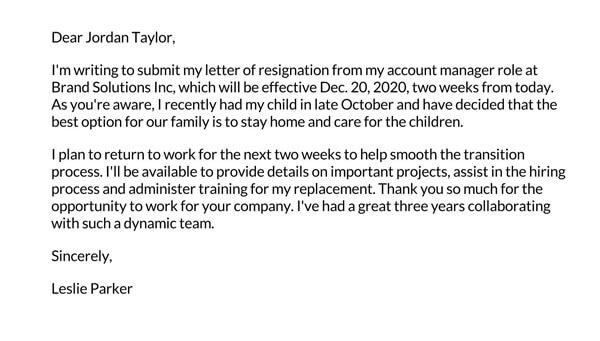 Resignation-letter-after-maternity-leave-example