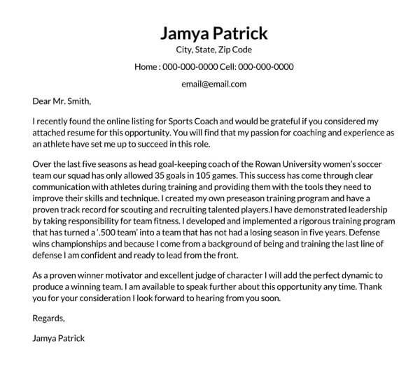Sports-coach-cover-letter