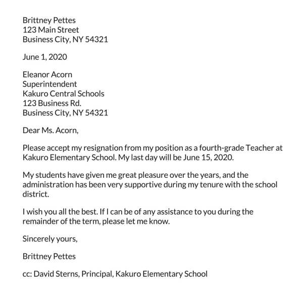 Teacher-Resignation-Letter