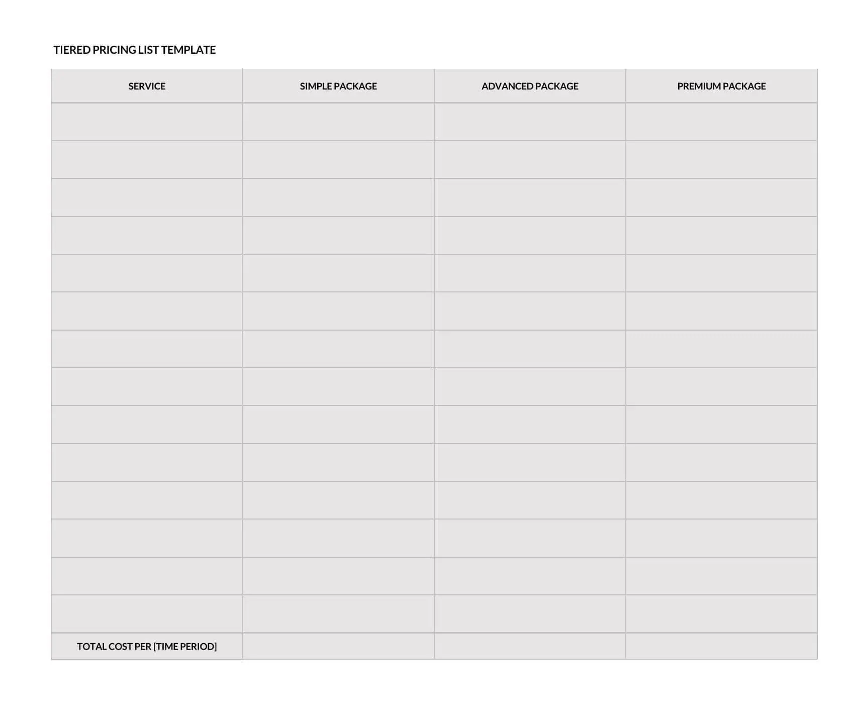45 Free Printable Price List Templates (Word, Excel, PDF)
