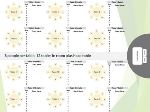 20 Free Wedding Seating Chart Templates, Free Round Table Wedding Seating Chart Template Microsoft Word