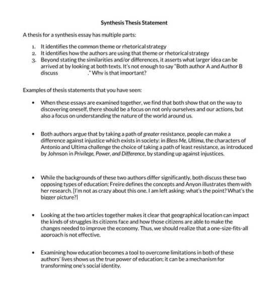 strong and weak thesis statement exercises