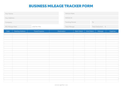 mileage log template excel