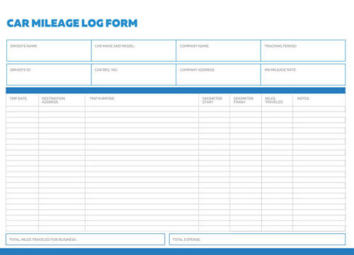 mileage log template google sheets