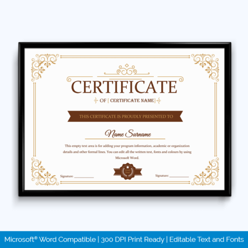 Free Award Certificate Templates for Word