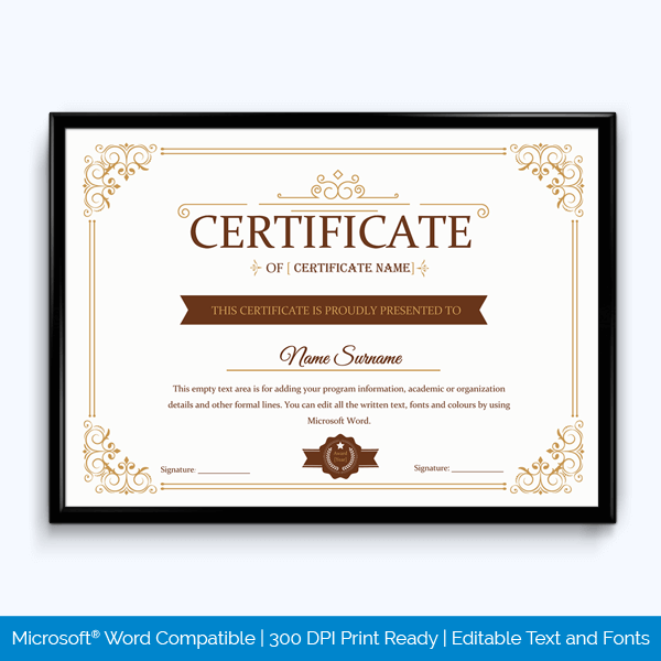 Free award certificate template PDF