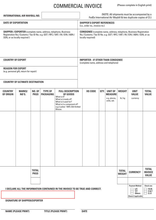 Commercial-Invoice-Template
